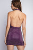 PURPLE COWL NECK OPEN BACK